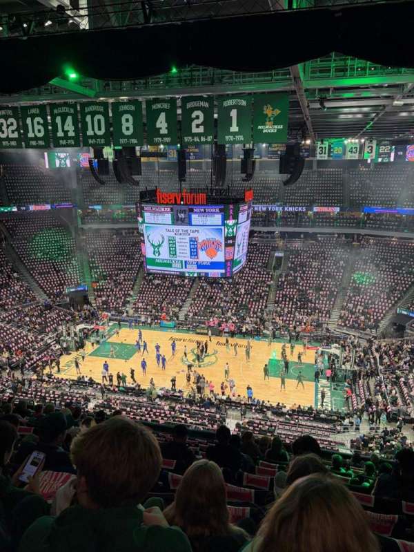 Fiserv Forum, section: 207, row: 12, seat: 9