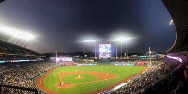 Kauffman Stadium, section: 312, row: B, seat: 2