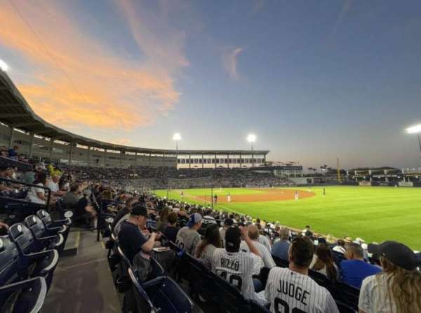 George M. Steinbrenner Field, section: 102, row: MM, seat: 1