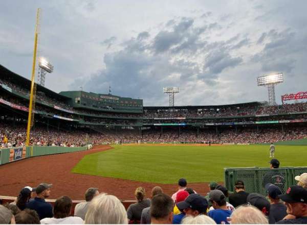 Fenway Park, section: Right Field Box 1, row: G, seat: 7