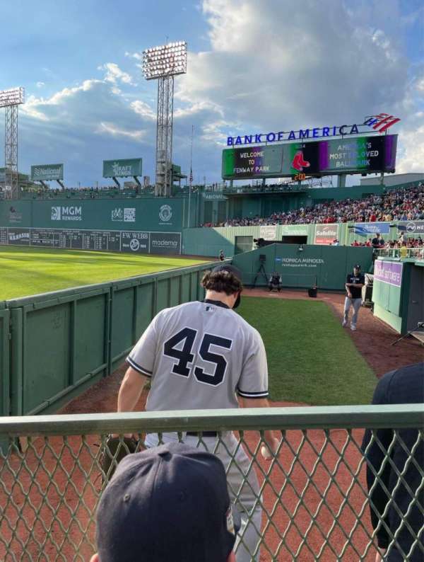 Fenway Park, section: Right Field Box 1, row: G, seat: 7
