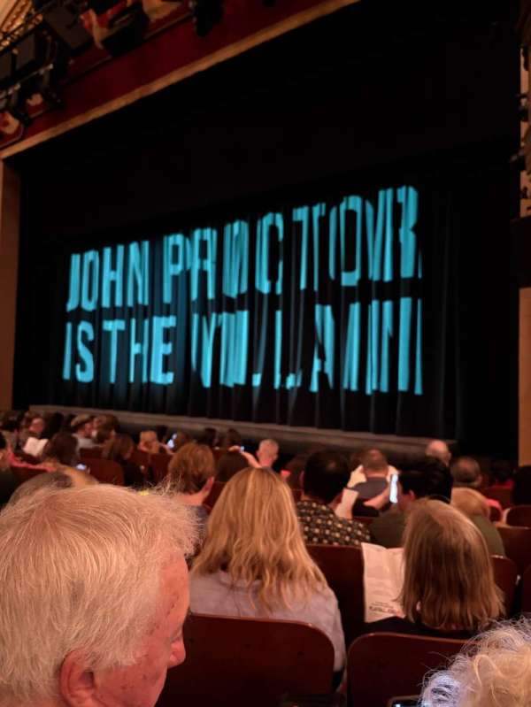 Booth Theatre, section: Orchestra R, row: G, seat: 8