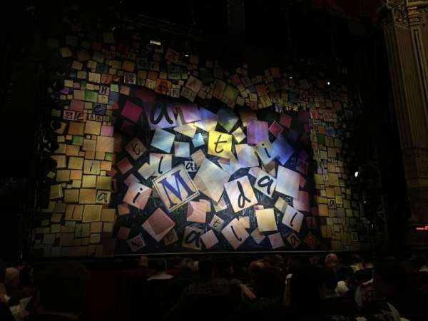 James M. Nederlander Theatre, section: Orchestra L, row: J, seat: 1