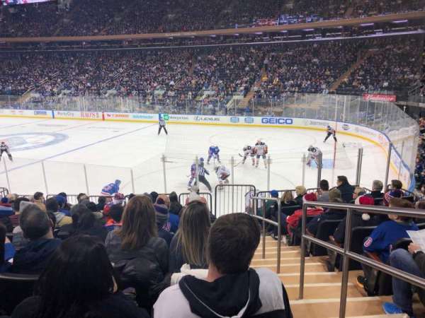 Madison Square garden, section: 109, row: 13, seat: 20