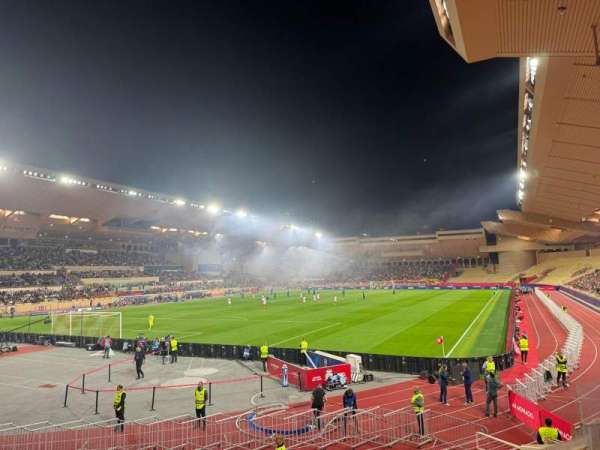 Stade Louis II, section: G, row: 11, seat: 68