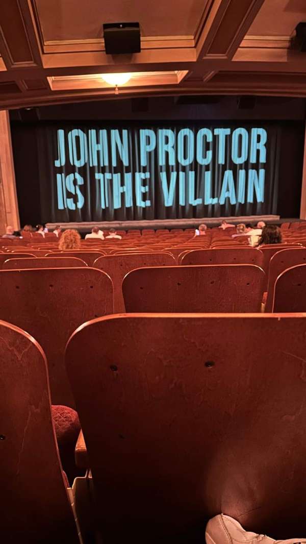 Booth Theatre, section: Orchestra C, row: P, seat: 104