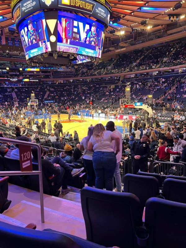 Madison Square Garden, section: 120, row: 8, seat: 2