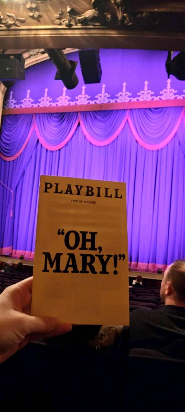 Lyceum Theatre, Broadway, section: Orchestra C, row: n, seat: 101