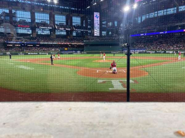 Globe Life Field, section: 13, row: 1, seat: 1