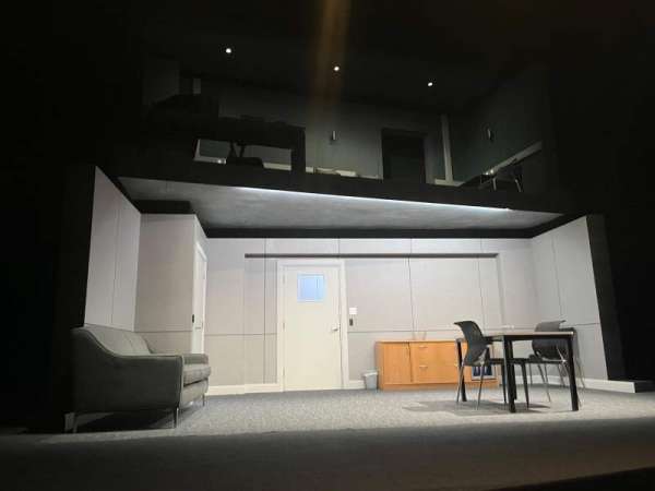 Hampstead Theatre, section: Stall, row: B, seat: 4