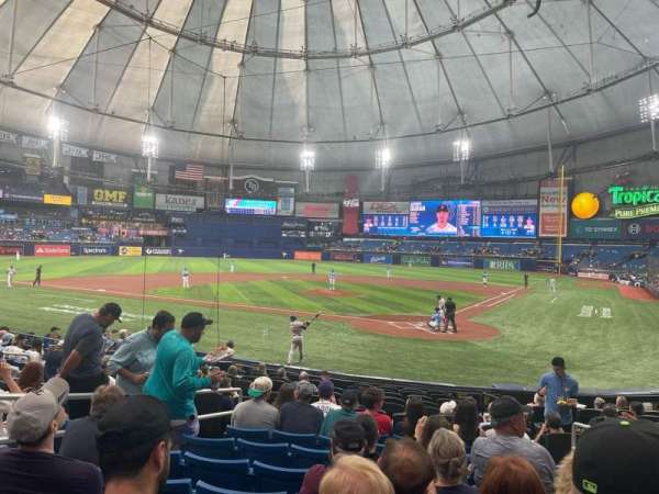 Tropicana Field, section: 105, row: U, seat: 7