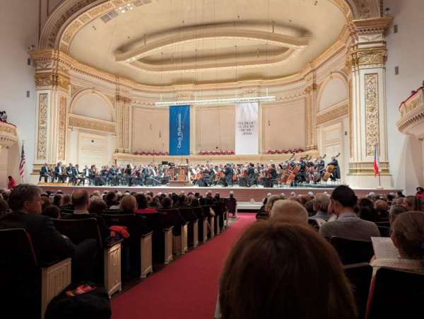 Carnegie Hall, section: Parquet R, row: R, seat: 2