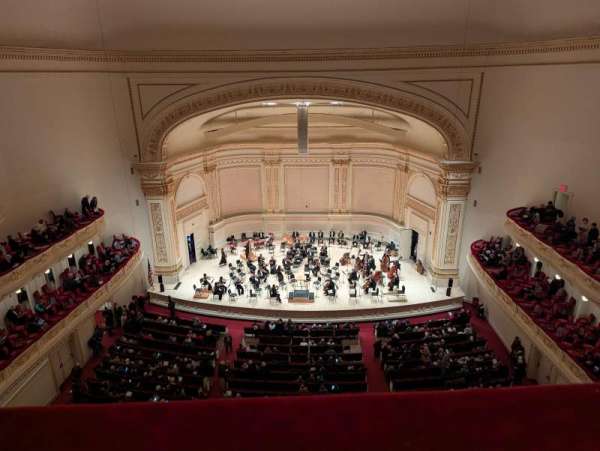 Carnegie Hall, section: Lower Balcony RC, row: A, seat: 104