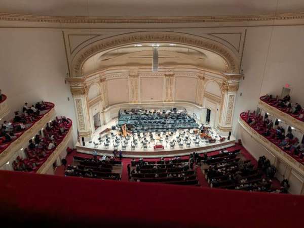 Carnegie Hall, section: Lower Balcony RC, row: A, seat: 109