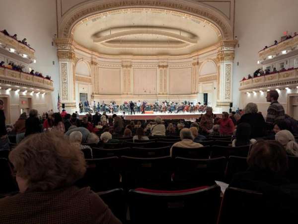 Carnegie Hall, section: Parquet C, row: CC, seat: 110