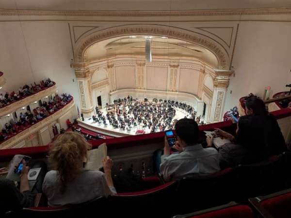 Carnegie Hall, section: Lower Balcony RC, row: C, seat: 8