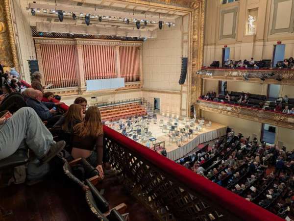 Symphony Hall, Boston, section: Second Balcony Left, row: B, seat: 30