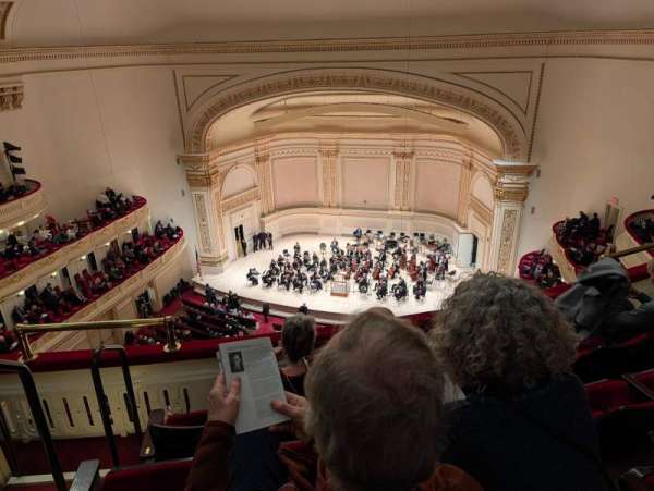 Carnegie Hall, section: Lower Balcony R, row: D, seat: 4