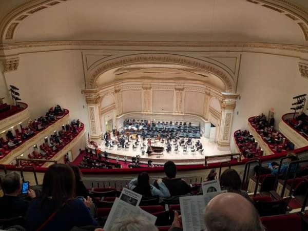Carnegie Hall, section: Lower Balcony RC, row: F, seat: 112