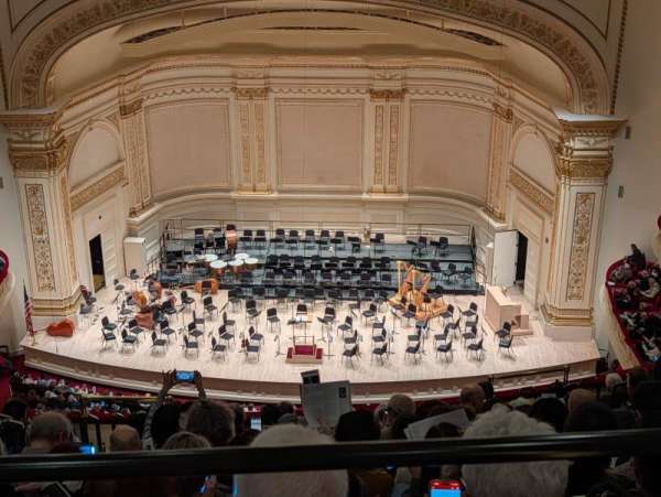 Carnegie Hall, section: Lower Balcony RC, row: L, seat: 101