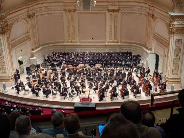 Carnegie Hall, section: Lower Balcony RC, row: F, seat: 112