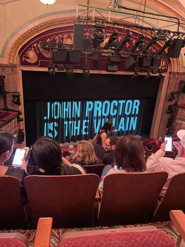 Booth Theatre, section: Mezzanine L, row: G, seat: 5