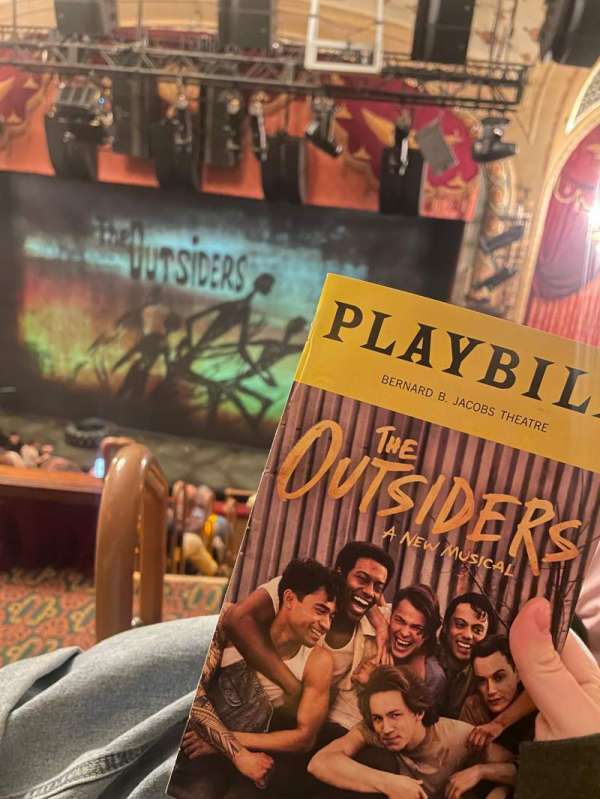 Bernard B. Jacobs Theatre, section: Mezzanine R, row: F, seat: 2
