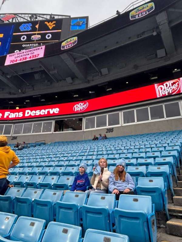 Bank of America Stadium, section: 205, row: 6, seat: 18