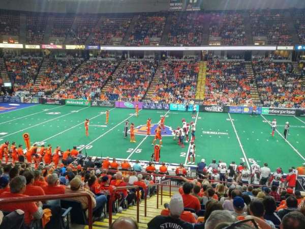 MVP Arena, section: 104, row: Q, seat: 14