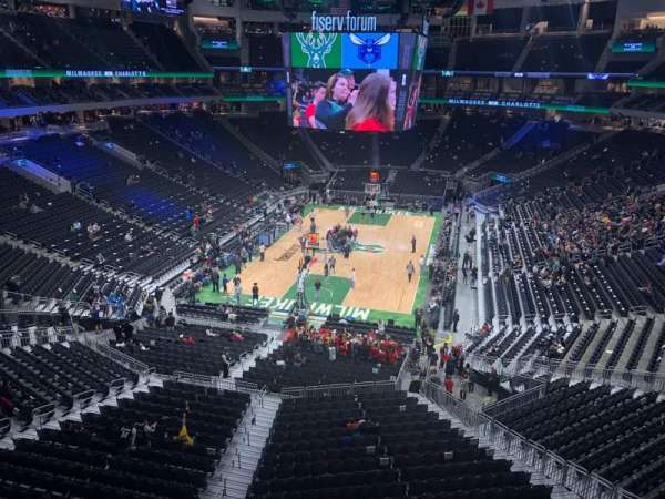 Fiserv Forum, section: 214, row: 1, seat: 5