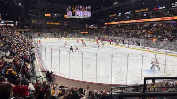 Mullett Arena, section: 108, row: K, seat: 3