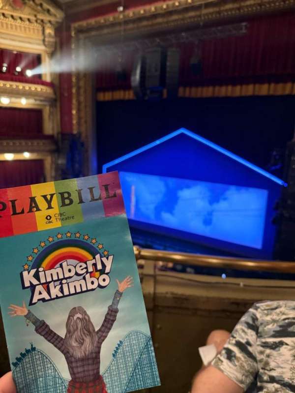 CIBC Theatre, section: Mezzanine R, row: B, seat: 2