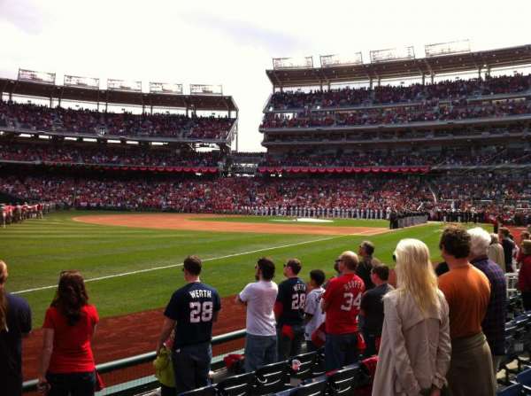 Nationals Park, section: 110, row: F, seat: 1