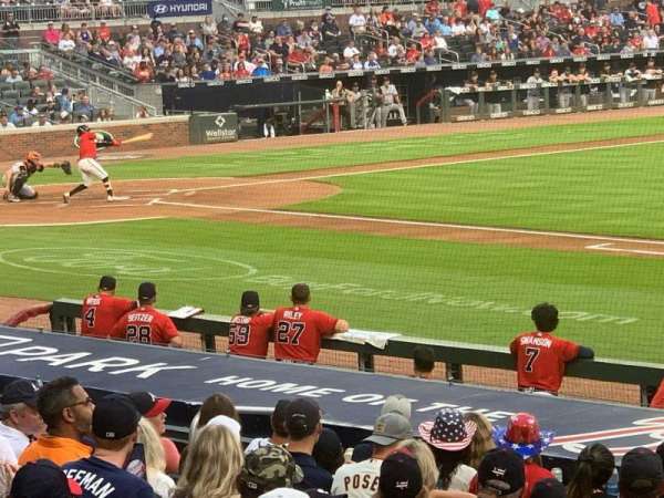 Truist Park, section: 116, row: 2, seat: 9