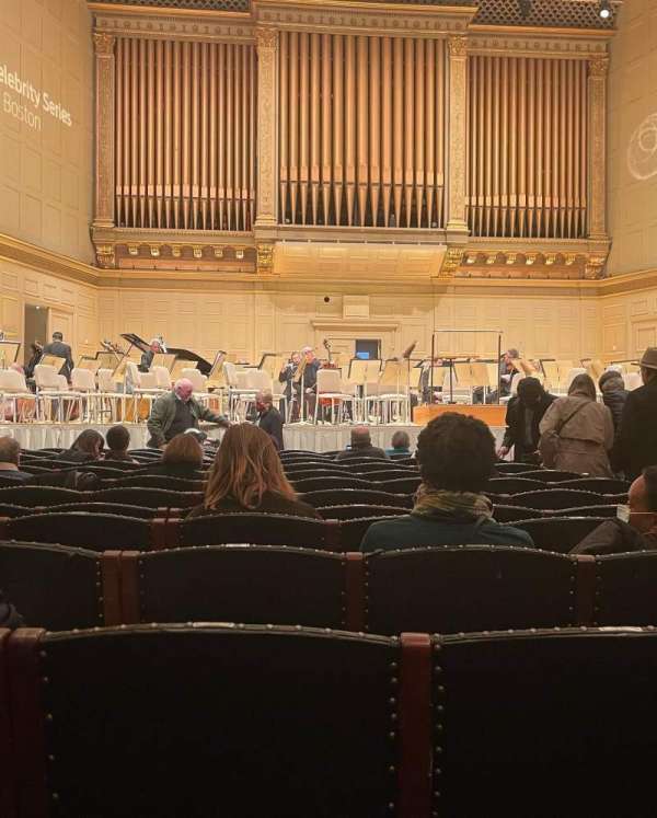 Symphony Hall, Boston, section: Orch, row: O, seat: 22