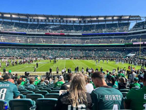 Lincoln Financial Field, section: 102, row: 16, seat: 10