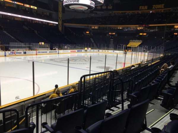 Bridgestone Arena, section: 103, row: Jj, seat: 5