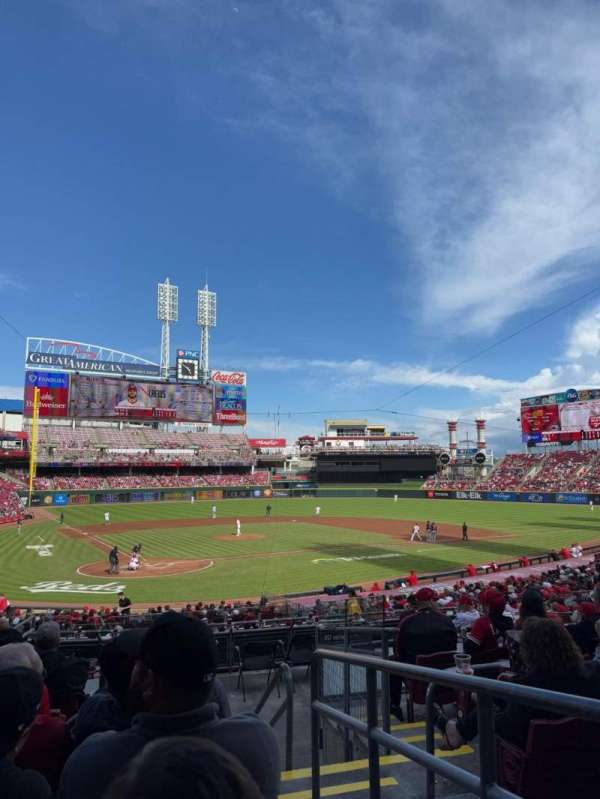 Great American Ball Park, section: 125, row: G, seat: 1