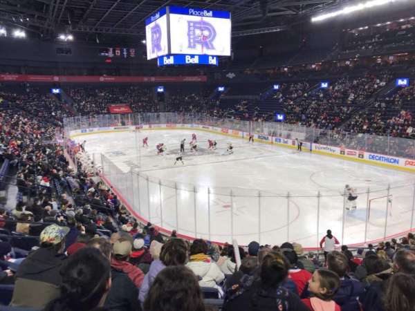 Place Bell, section: 114, row: R, seat: 9