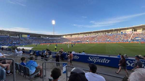 Stade Saputo, section: 102, row: F, seat: 14