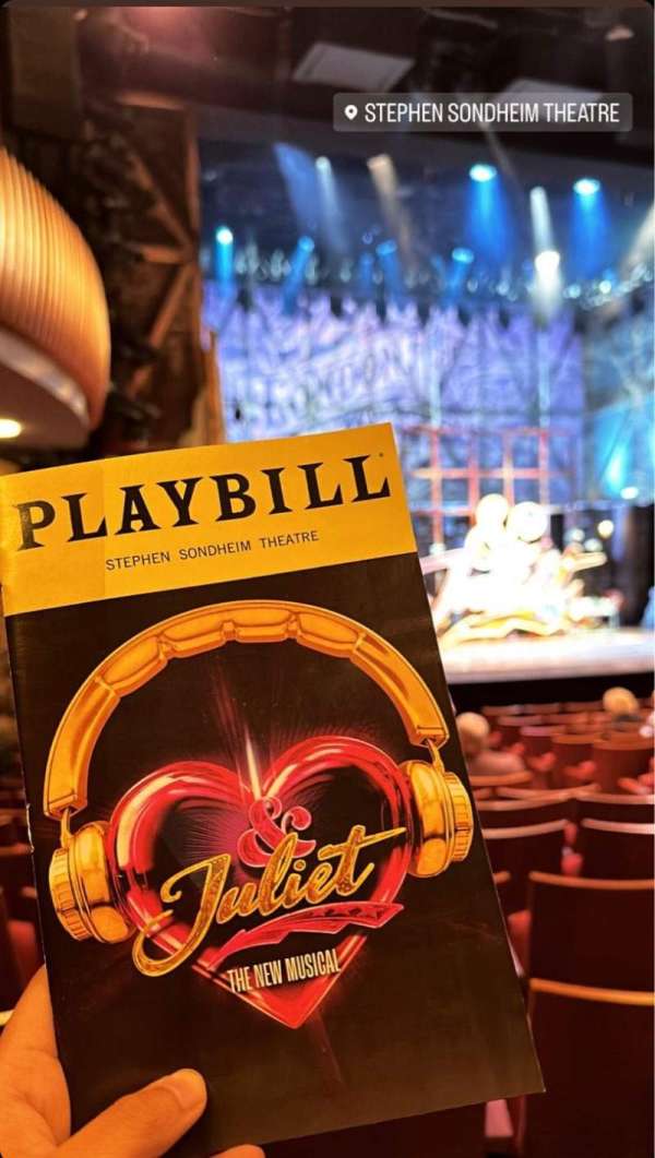Stephen Sondheim Theatre, section: Orchestra L, row: O, seat: 11