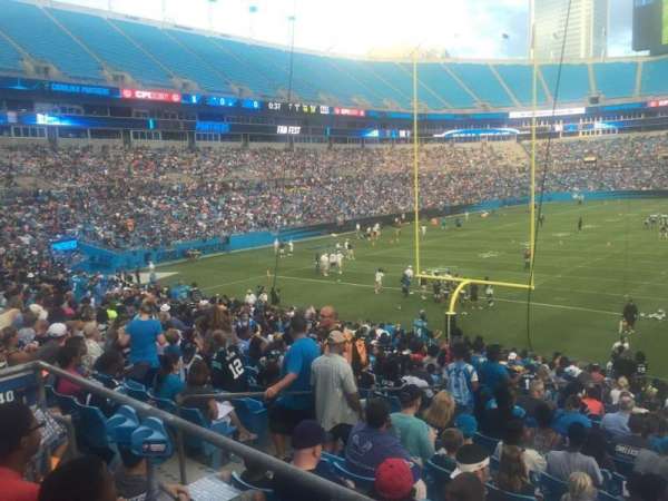 Bank of America Stadium, section: 110, row: 20, seat: 21