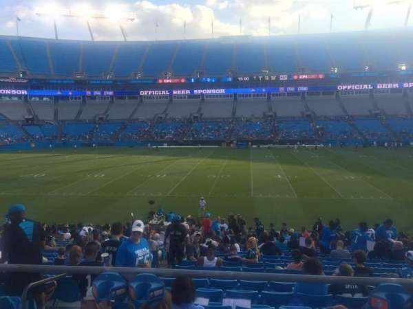 Bank of America Stadium, section: 111, seat: 18