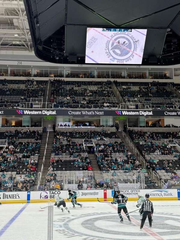 SAP Center, section: 101, row: 6, seat: 21