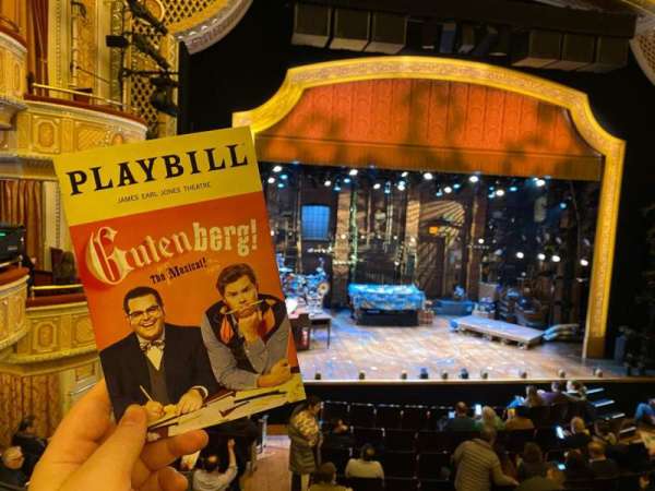 James Earl Jones Theatre, section: Mezzanine L, row: B, seat: 1