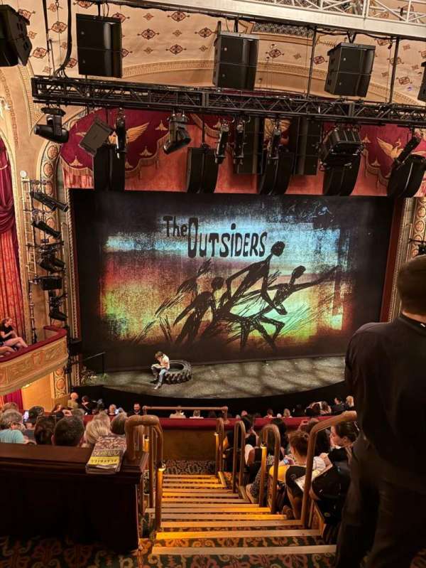Bernard B. Jacobs Theatre, section: Mezzanine L, row: E, seat: 1
