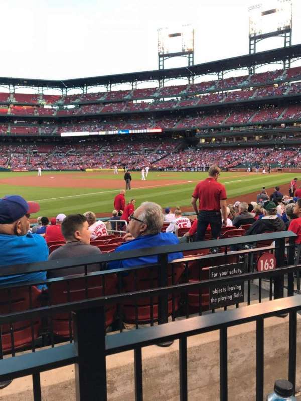 Busch Stadium, section: 163, row: 1, seat: 3