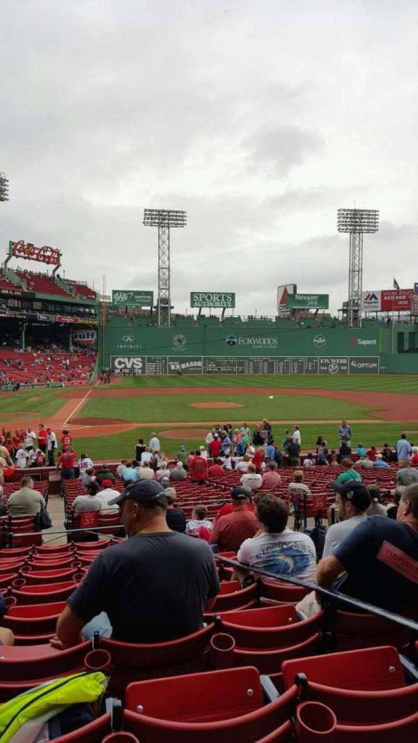 Fenway Park, section: Loge Box 122, row: KK, seat: 3