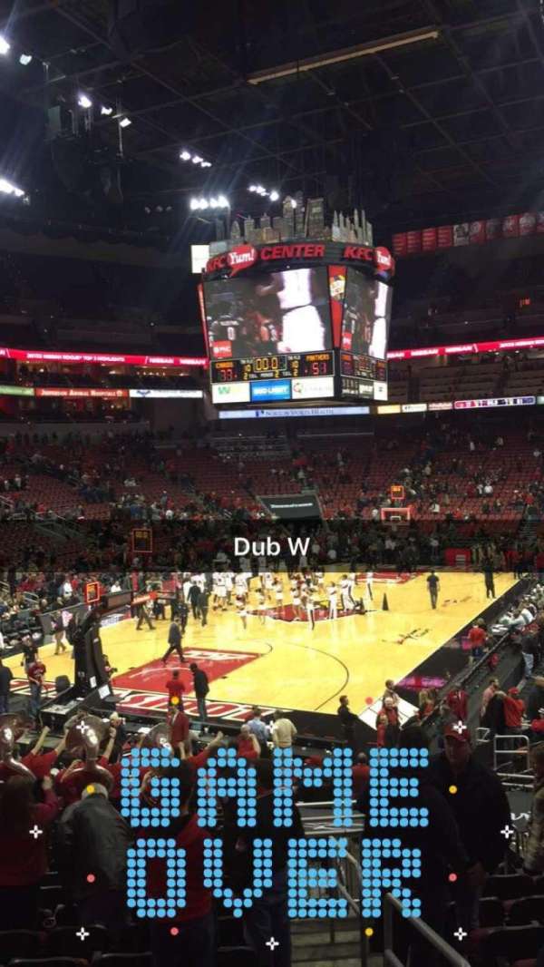 KFC Yum! Center, section: 110, row: Y, seat: 1