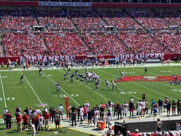 Raymond James Stadium, section: 208, row: B, seat: 17